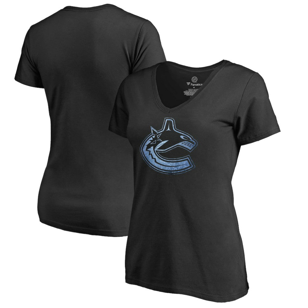 Vancouver Canucks - Women's Pond Hockey T-Shirt Black