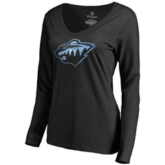 Minnesota Wild - Women's Pond Hockey Long Sleeve T-Shirt Black