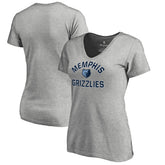 NBA - Memphis Grizzlies Women's Overtime V-Neck T-Shirt - Heather Gray
