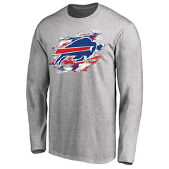 Buffalo Bills True Colors Long Sleeve T-Shirt Ash - NFL