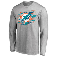 Miami Dolphins True Colors Long Sleeve T-Shirt Ash - NFL