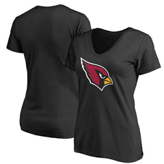 Arizona Cardinals Women's Primary Team Logo V-Neck T-Shirt Black - NFL