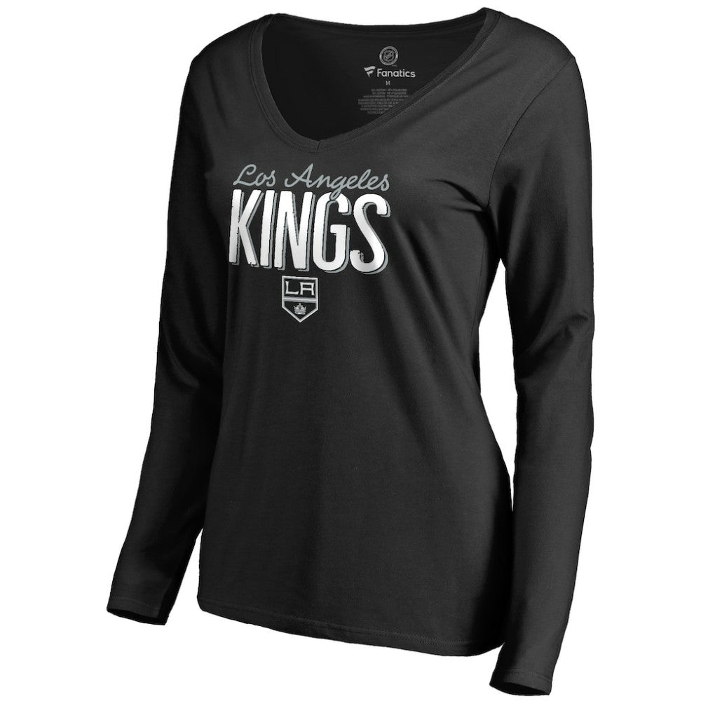 Los Angeles Kings - Women's Nostalgia Long Sleeve T-Shirt Black