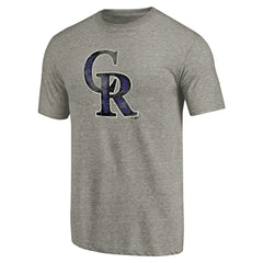 Colorado Rockies Distressed Team Tri-Blend T-Shirt Lifestyle