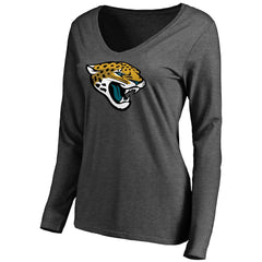 Jacksonville Jaguars Women's Team Logo Long Sleeve T-Shirt Heathered Gray - NFL