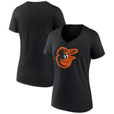 Baltimore Orioles Women's Team Color Primary Logo V-Neck T-Shirt discount