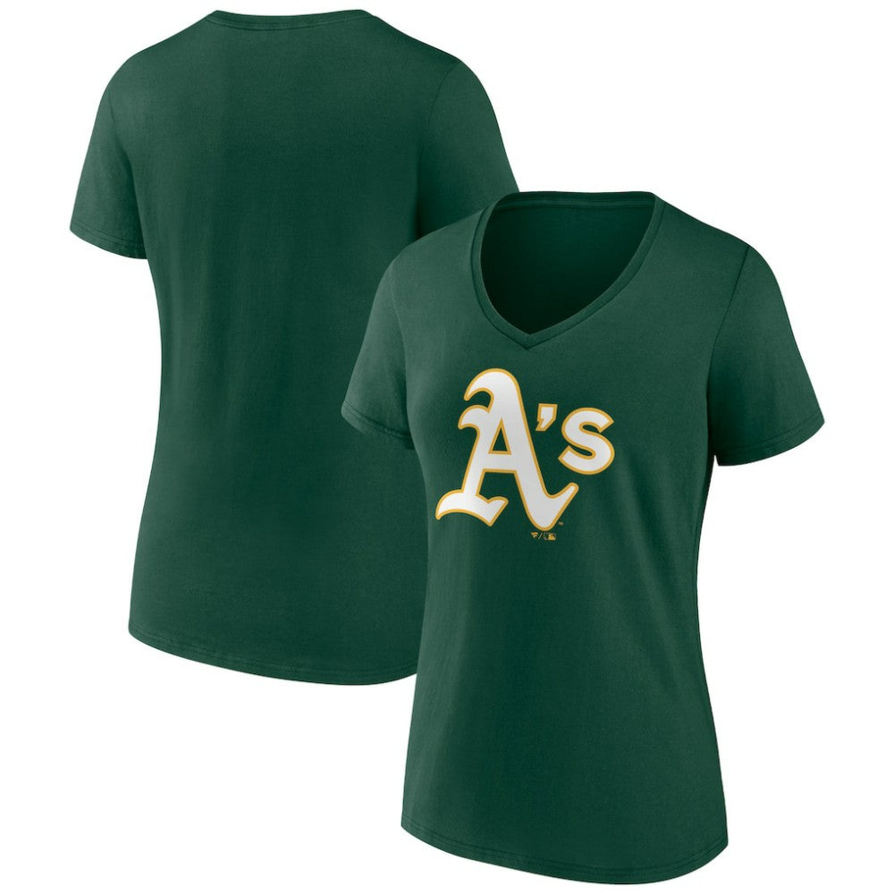 Athletics Women's Team Color Primary Logo V-Neck T-Shirt Clearance