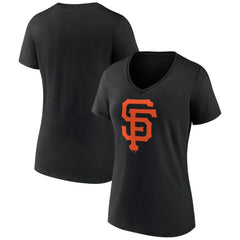 San Francisco Giants Women's Team Color Primary Logo V-Neck T-Shirt Near Me