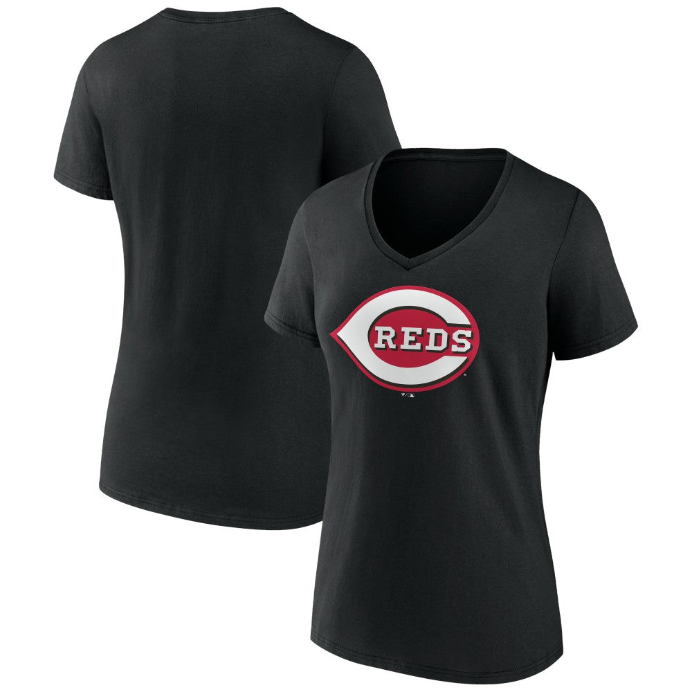 Cincinnati Reds Women's Secondary Color Primary Logo T-Shirt Sale
