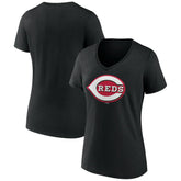 Cincinnati Reds Women's Secondary Color Primary Logo T-Shirt Sale
