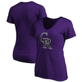 Colorado Rockies Women's Secondary Color Primary Logo T-Shirt Lifestyle
