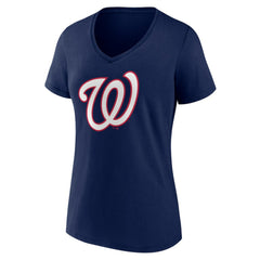 Washington Nationals Women's Secondary Color Primary Logo T-Shirt Online