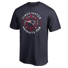 New England Patriots Firefighter T-Shirt Navy - NFL