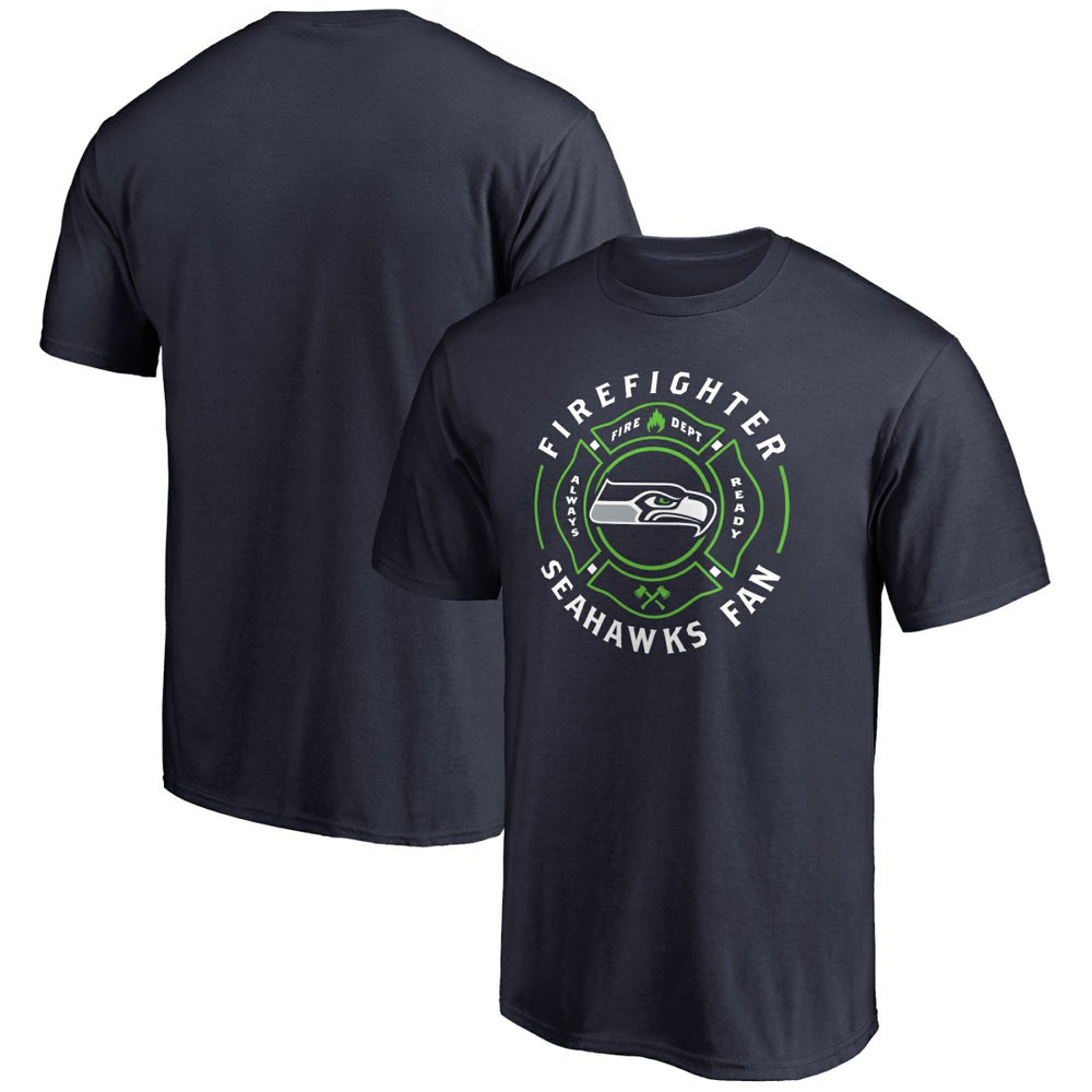 Seattle Seahawks Firefighter T-Shirt Navy - NFL