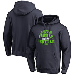 Seattle Seahawks Faith Family Pullover Hoodie Navy - NFL