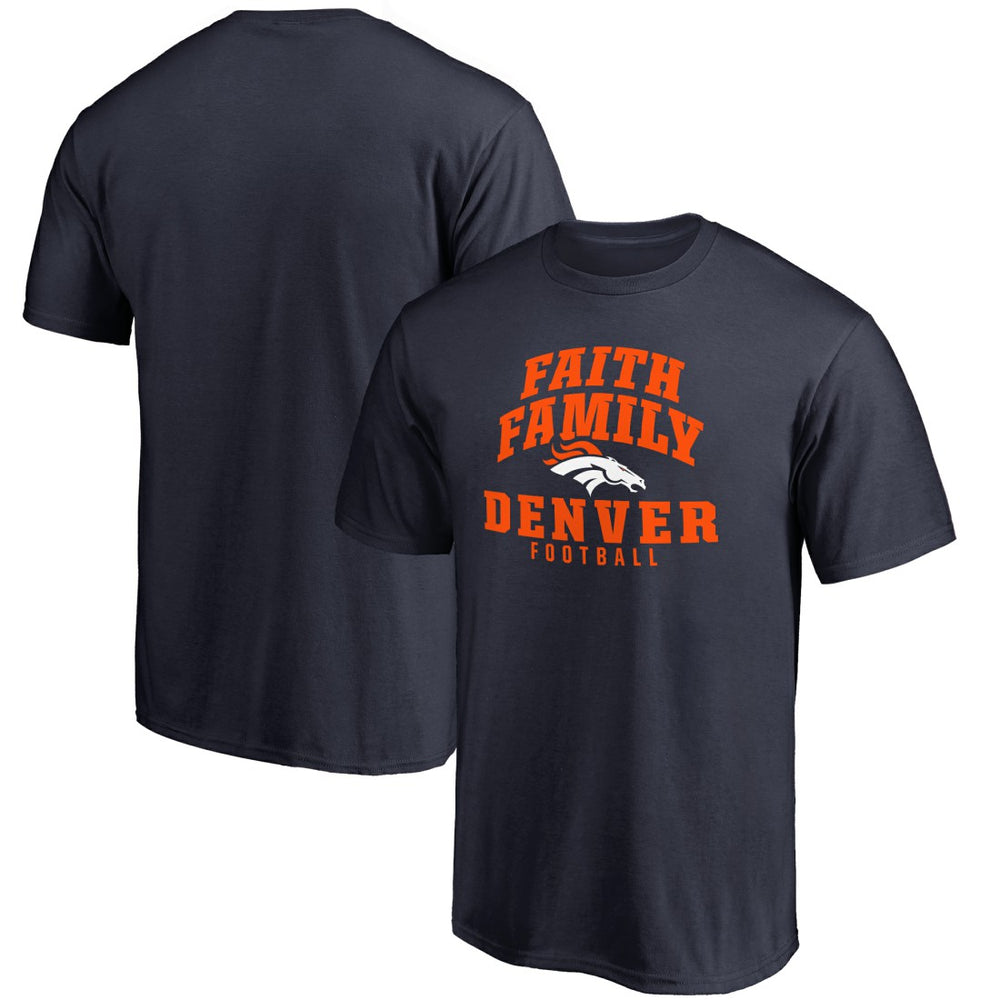 Denver Broncos Faith Family T-Shirt Navy - NFL