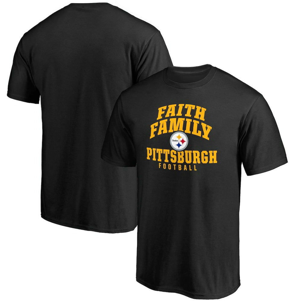 Pittsburgh Steelers Faith Family T-Shirt Black - NFL