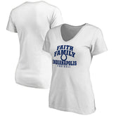Indianapolis Colts Women's Faith Family V-Neck T-Shirt White - NFL