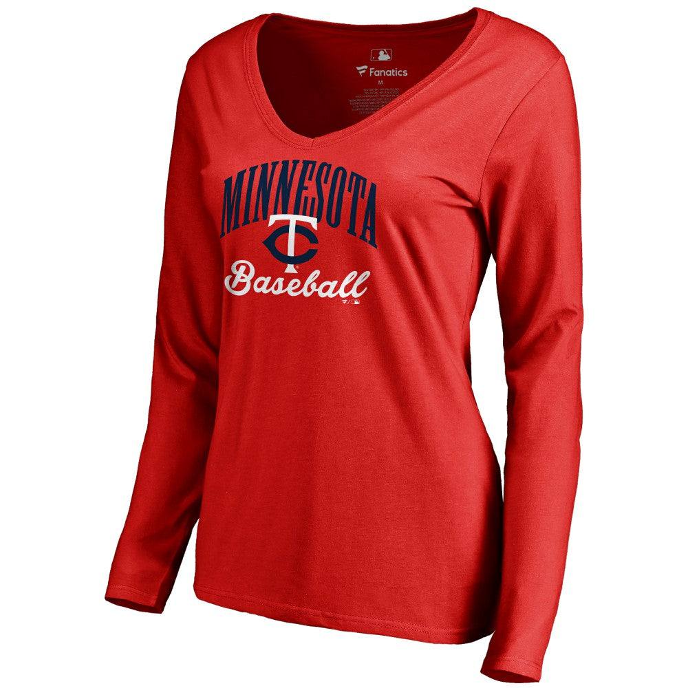 Minnesota Twins Women's Victory Script Long Sleeve T-Shirt Clearance