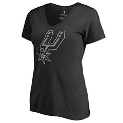 NBA - San Antonio Spurs Women's Primary Logo V-Neck T-Shirt - Black
