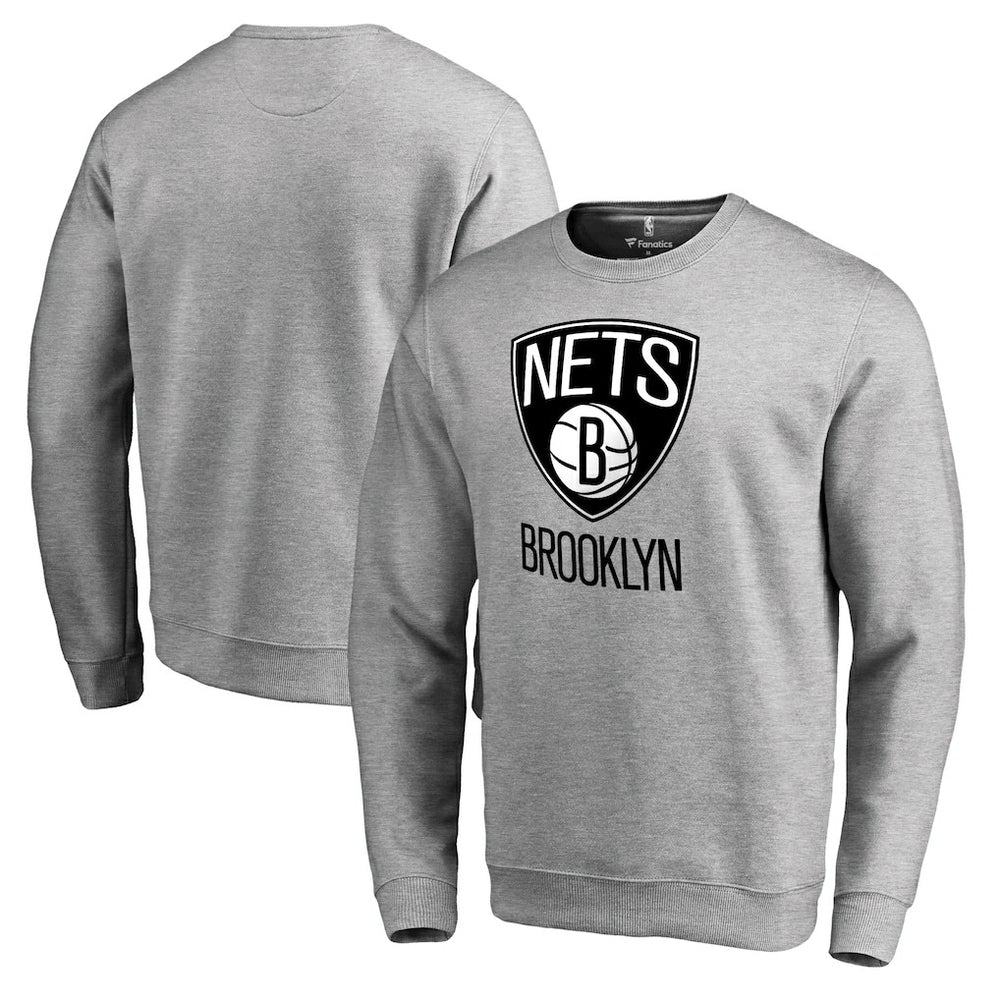 NBA - Brooklyn Nets Primary Logo Sweatshirt - Heathered Gray