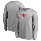 NBA - Houston Rockets Primary Logo Long Sleeve T-Shirt - Heather Gray