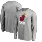 NBA - Miami Heat Primary Logo Long Sleeve T-Shirt - Heather Gray