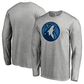 NBA - Minnesota Timberwolves Primary Logo Long Sleeve T-Shirt - Heather Gray