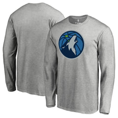 NBA - Minnesota Timberwolves Primary Logo Long Sleeve T-Shirt - Heather Gray