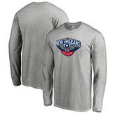 NBA - New Orleans Pelicans Primary Logo Long Sleeve T-Shirt - Heather Gray