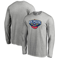 NBA - New Orleans Pelicans Primary Logo Long Sleeve T-Shirt - Heather Gray