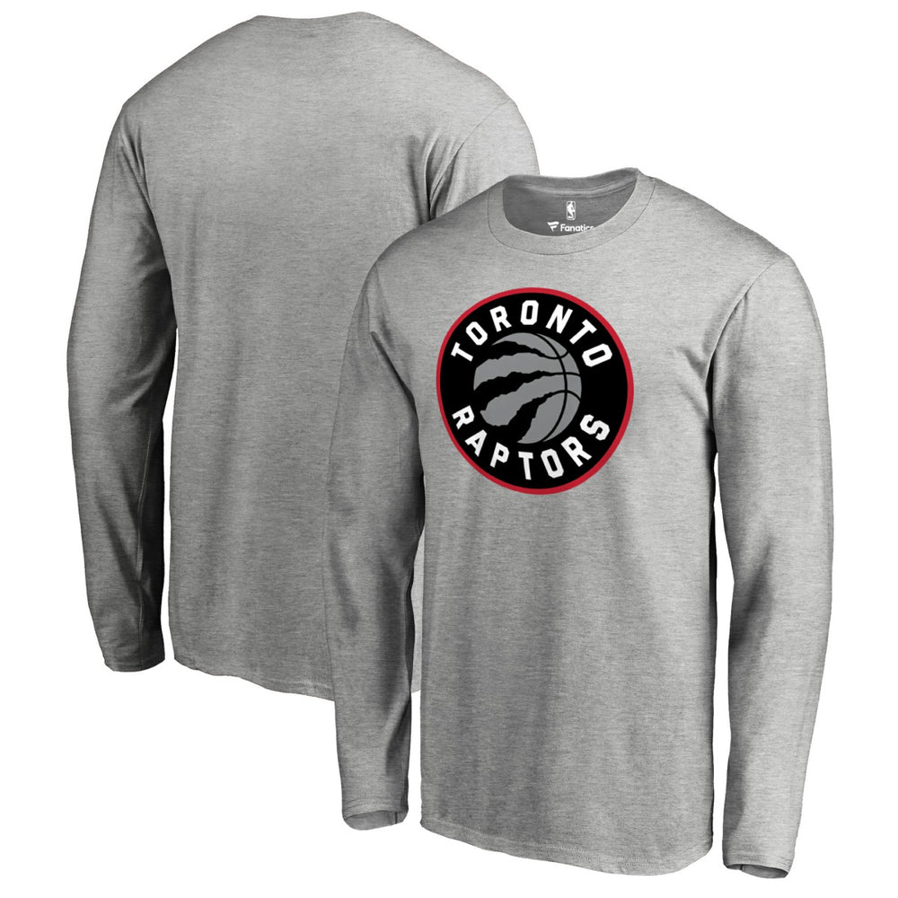 NBA - Toronto Raptors Primary Logo Long Sleeve T-Shirt - Heather Gray
