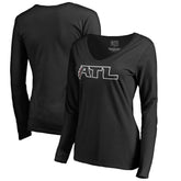 Atlanta Falcons Women's Alternate Logo Long Sleeve T-Shirt Black - NFL