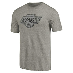 Los Angeles Kings - Throwback Logo 1988-1989 Tri-Blend T-Shirt Ash