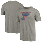 St. Louis Blues - Throwback Logo 1987-1989 Tri-Blend T-Shirt Ash