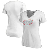 Carolina Hurricanes - Women's Whiteout V-Neck T-Shirt White