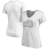 Colorado Avalanche - Women's Whiteout V-Neck T-Shirt White