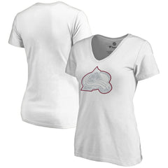 Colorado Avalanche - Women's Whiteout V-Neck T-Shirt White