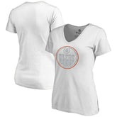 Edmonton Oilers - Women's Whiteout V-Neck T-Shirt White
