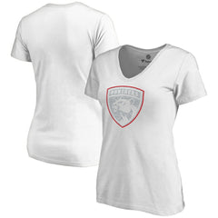 Florida Panthers - Women's Whiteout V-Neck T-Shirt White