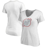 New Jersey Devils - Women's Whiteout V-Neck T-Shirt White
