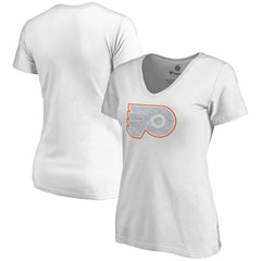 Philadelphia Flyers - Women's Whiteout V-Neck T-Shirt White