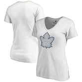 Toronto Maple Leafs - Women's Whiteout V-Neck T-Shirt White