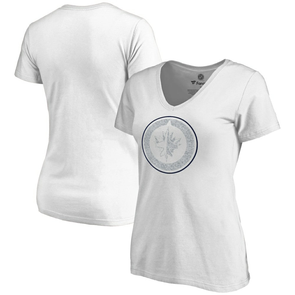 Winnipeg Jets - Women's Whiteout V-Neck T-Shirt White