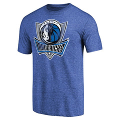 NBA - Dallas Mavericks Distressed Team Logo Tri-Blend T-Shirt - Heather Royal