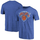 NBA - New York Knicks Distressed Team Logo Tri-Blend T-Shirt - Heather Royal