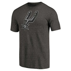 NBA - San Antonio Spurs Distressed Team Logo Tri-Blend T-Shirt - Heather Black