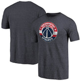 NBA - Washington Wizards Distressed Team Logo Tri-Blend T-Shirt - Heather Navy
