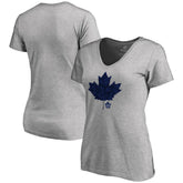 Toronto Maple Leafs - Women's Hometown Collection Leafs V-Neck T-Shirt ash