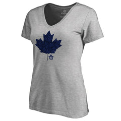 Toronto Maple Leafs - Women's Hometown Collection Leafs V-Neck T-Shirt ash